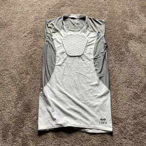 McDavid Hex Padded Compression Tank Top SIZE L Gray Protective Athletic Football